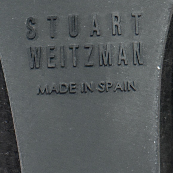 STUART WEITZMAN Black Suede Wedge Heels Pump for Women, Size 6.5. - Picture 8 of 11